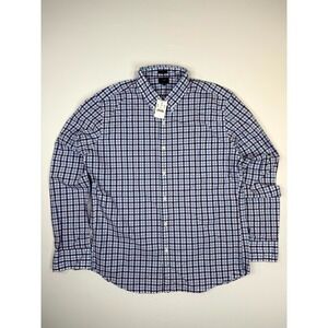 J. Crew Slim Patterned Washed Shirt Mens XL Multicolor Plaid Cotton Button Down